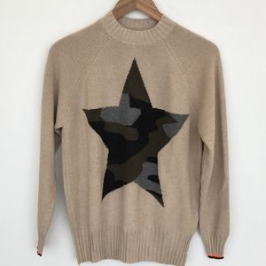 WISPR by Brodie Camo Star beige sweater women's size medium camouflage.